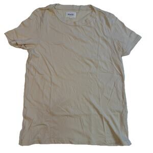 MATE THE LABEL 100% Organic Cotton Classic Tee Short Sleeve Crew Cream size XS